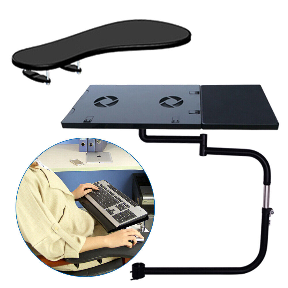 Ergonomic Laptop Keyboard Mouse Chair Stand Mount Holder Installed to Chair SALE