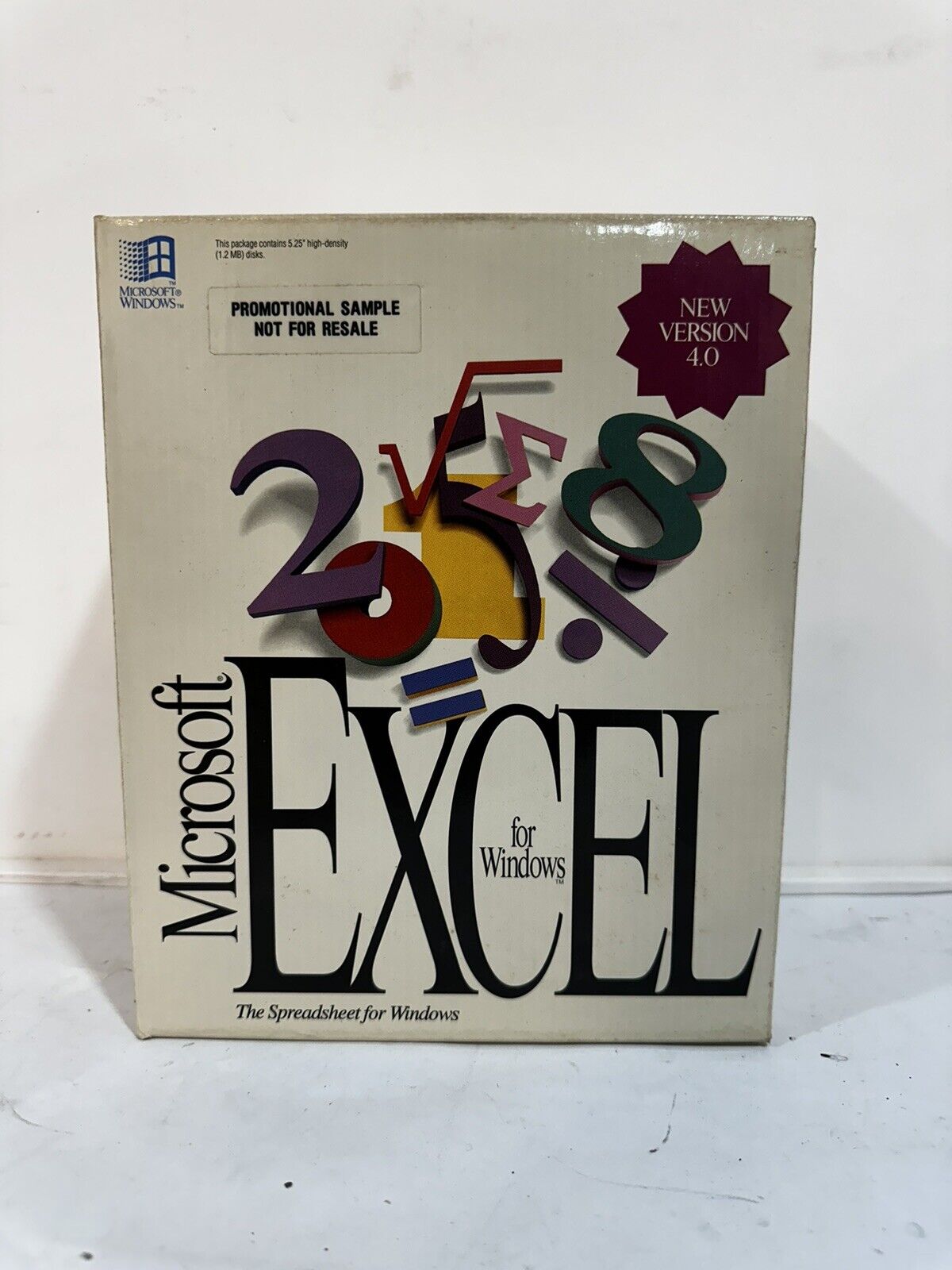 Microsoft Excel version 4.0 Promo Sample Windows 3.5\