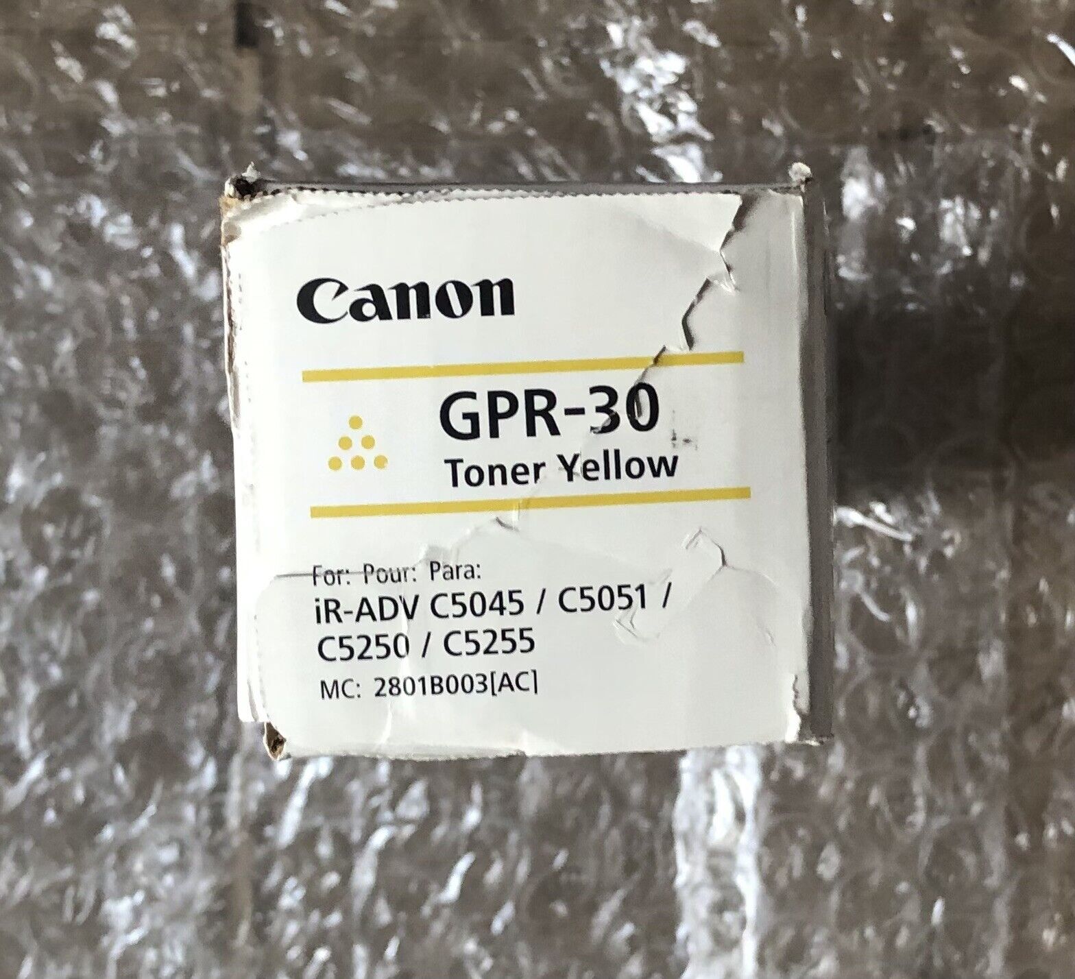 Canon GPR-30 Yellow Toner 2801B003(AC) NEW Genuine Factory Sealed
