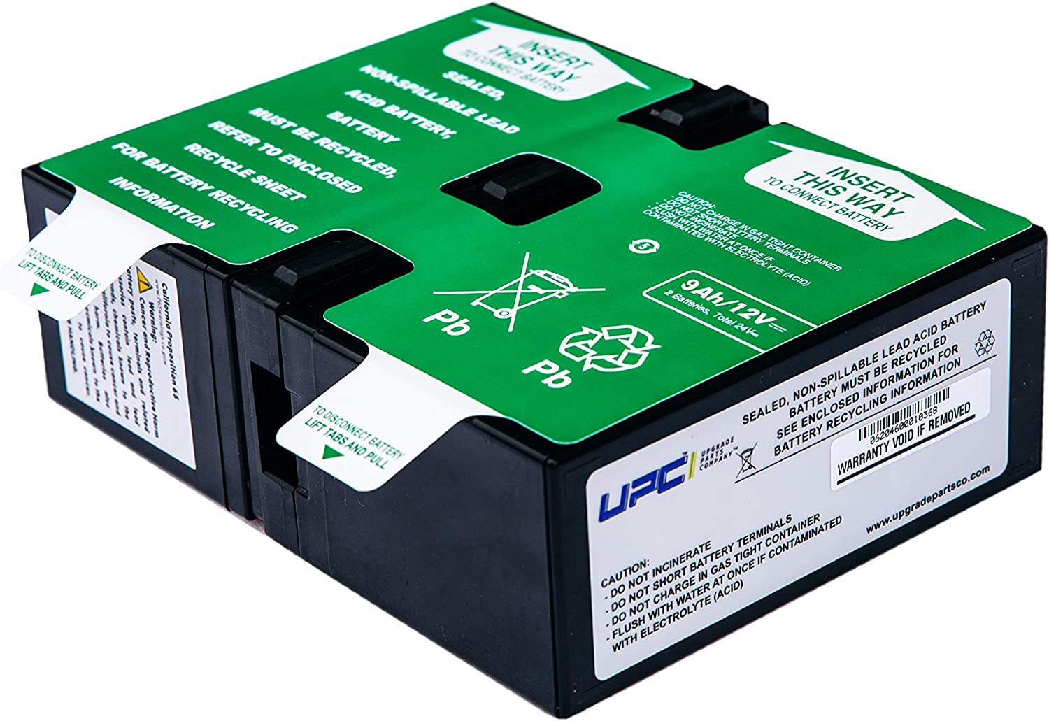 APCRBC124-UPC Battery for APC SMC1000I-2U, SMC1000-2U, BR1500GI, BR1500G-FR, BR