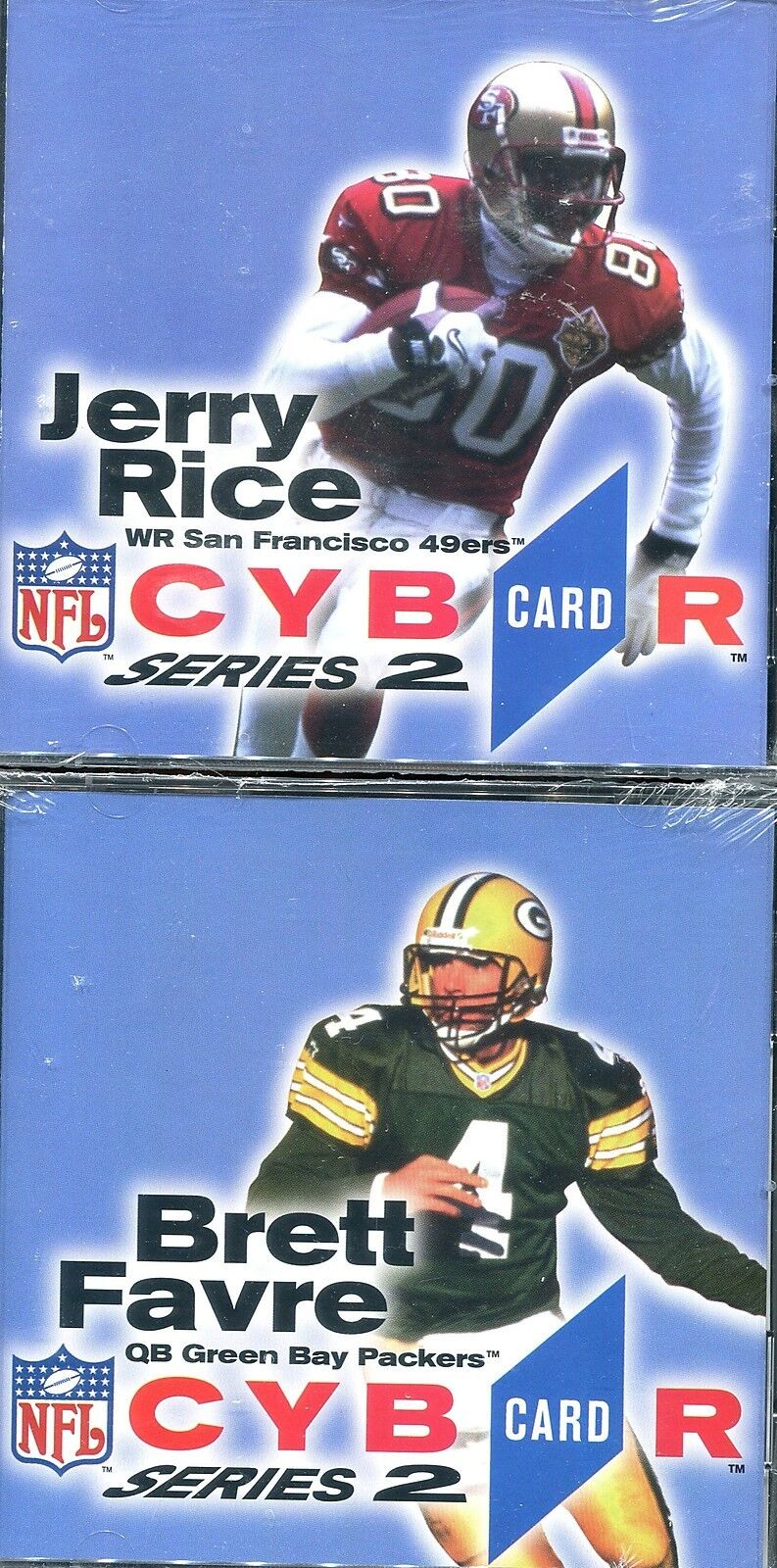 NFL CYBER CARD SERIES 2 - JERRY RICE & BRETT FAVRE