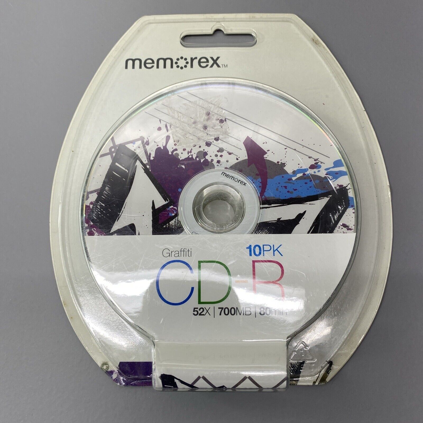 Memorex grafitti CD-R 52x sealed 10 Pack 700mb 80mins Recordable Disc
