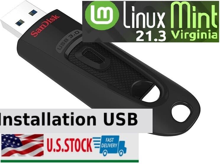 Linux Mint Latest 21.3 Cinnamon Version 64bit BOOTABLE/LIVE USB  