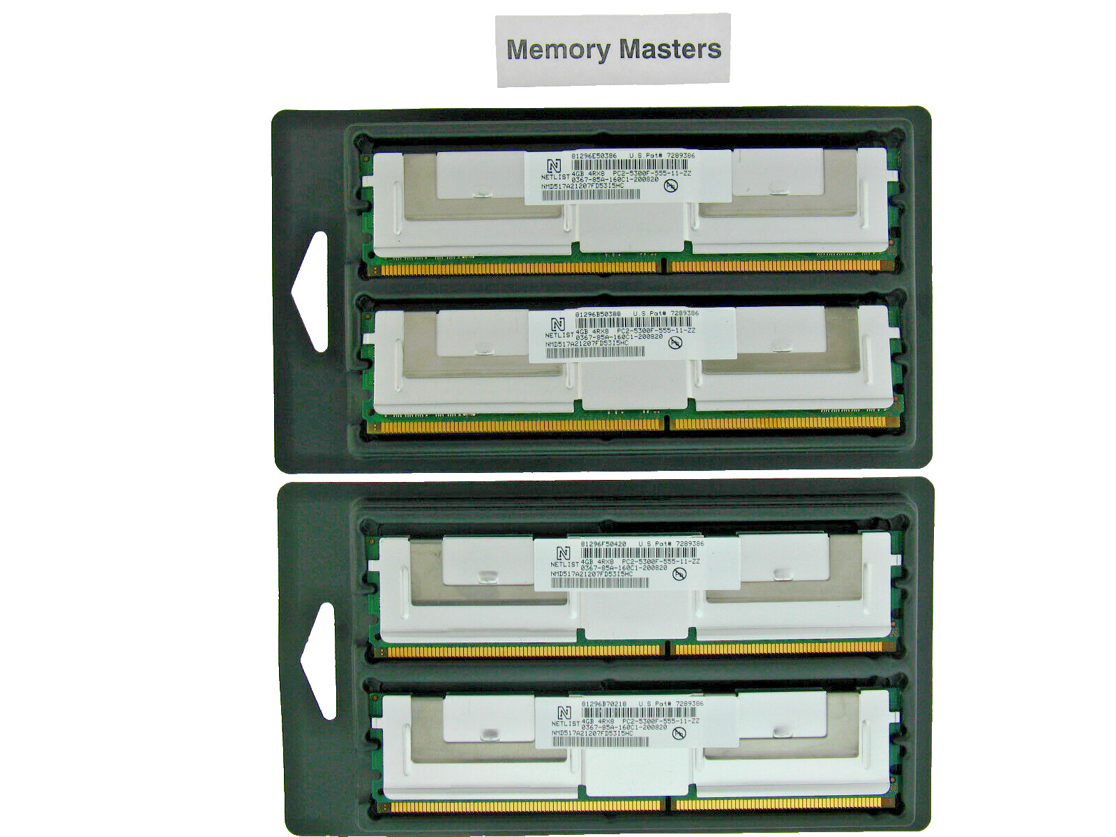 NMD517A21207FD53I5HC 16GB 4x4GB DDR2 PC2-5300F ECC REGISTERED FB-DIMM 4RX8