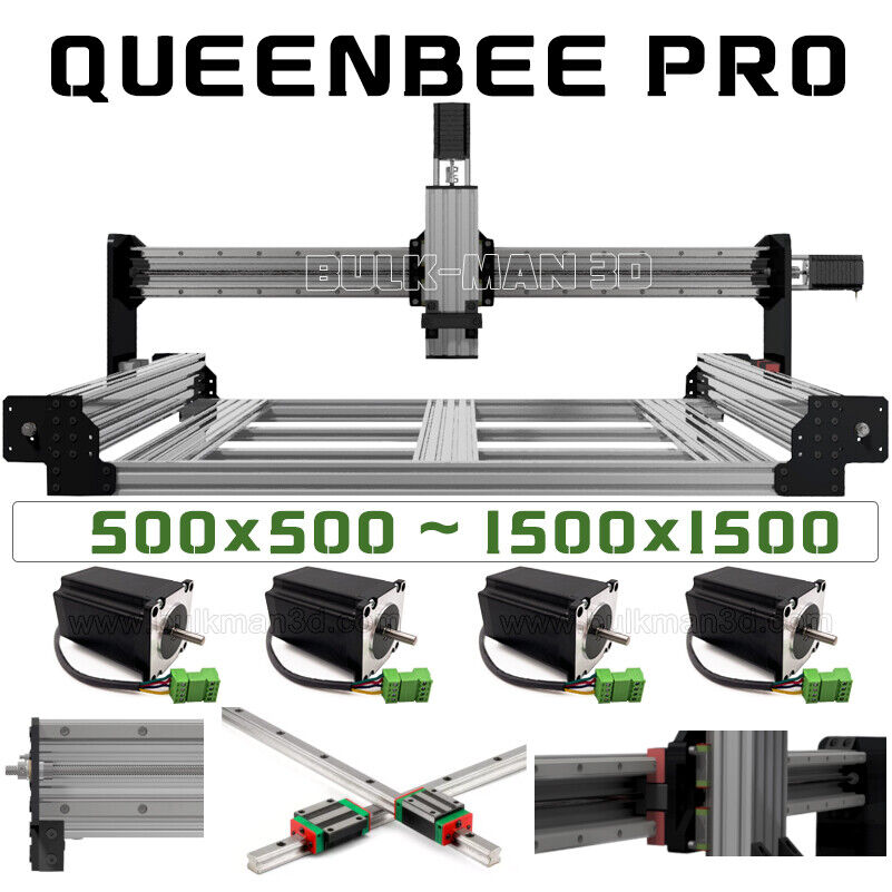 QueenBee PRO CNC Router Machine 4 Axis Mechanical Kit with Tingle Tension System