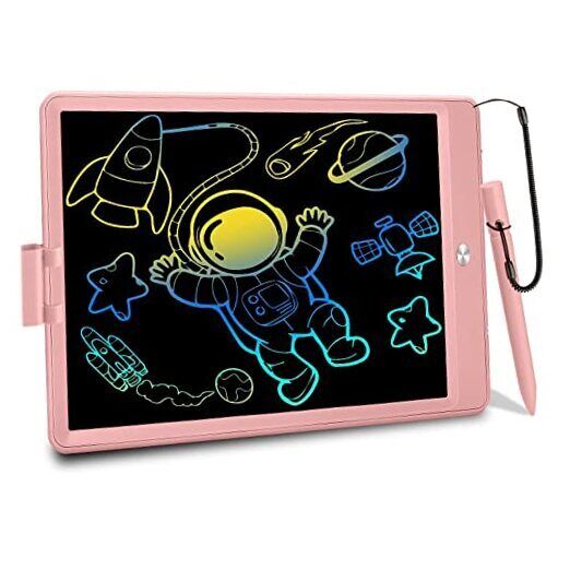  LCD Writing Tablet Drawing Pad, Colorful Screen Doodle 10 Inch Pink 10Inch