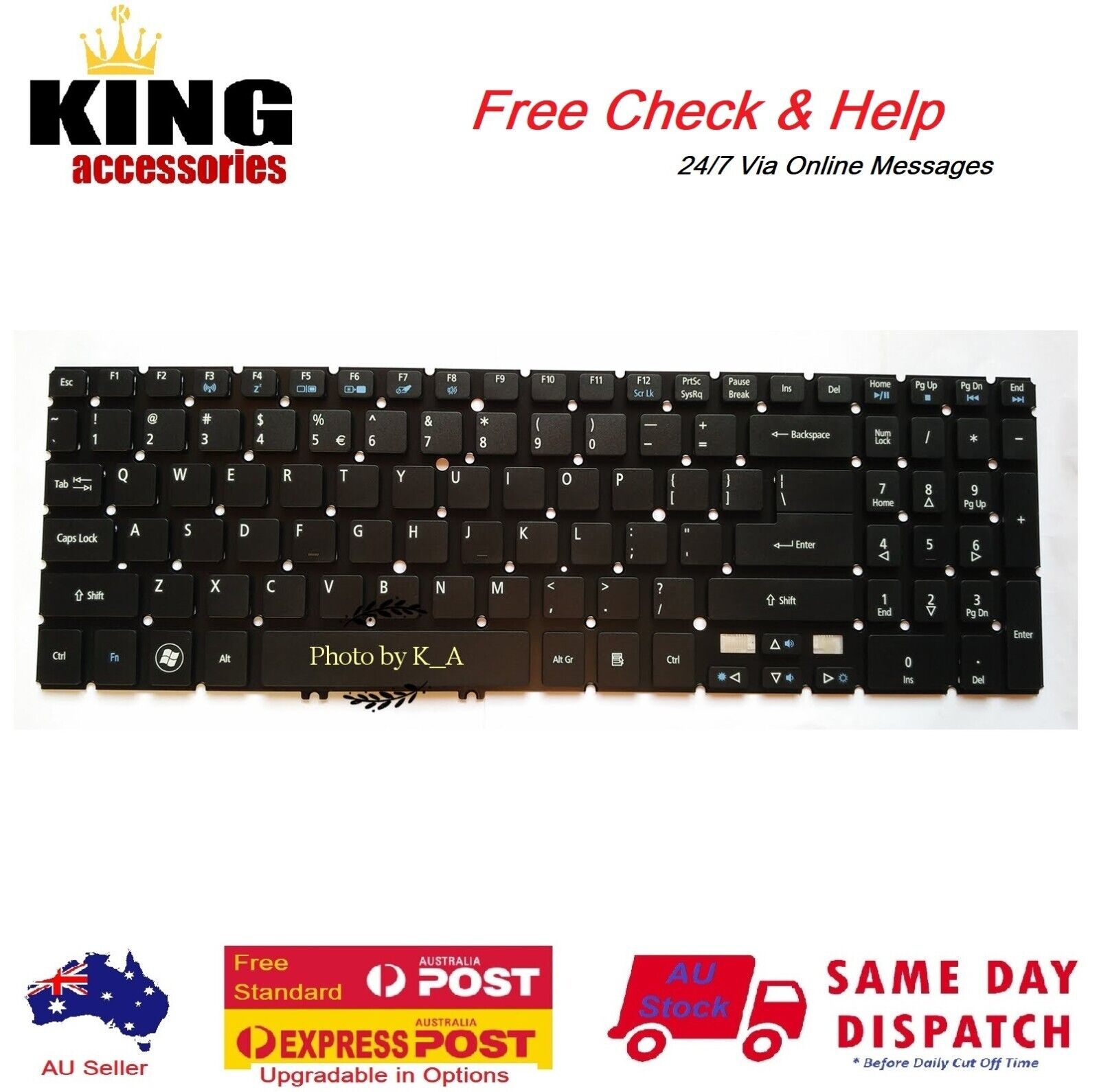 Laptop Keyboard for Acer Aspire ES1-512/521/531 ES1-572/711 E5-511/521 E5-571/PG
