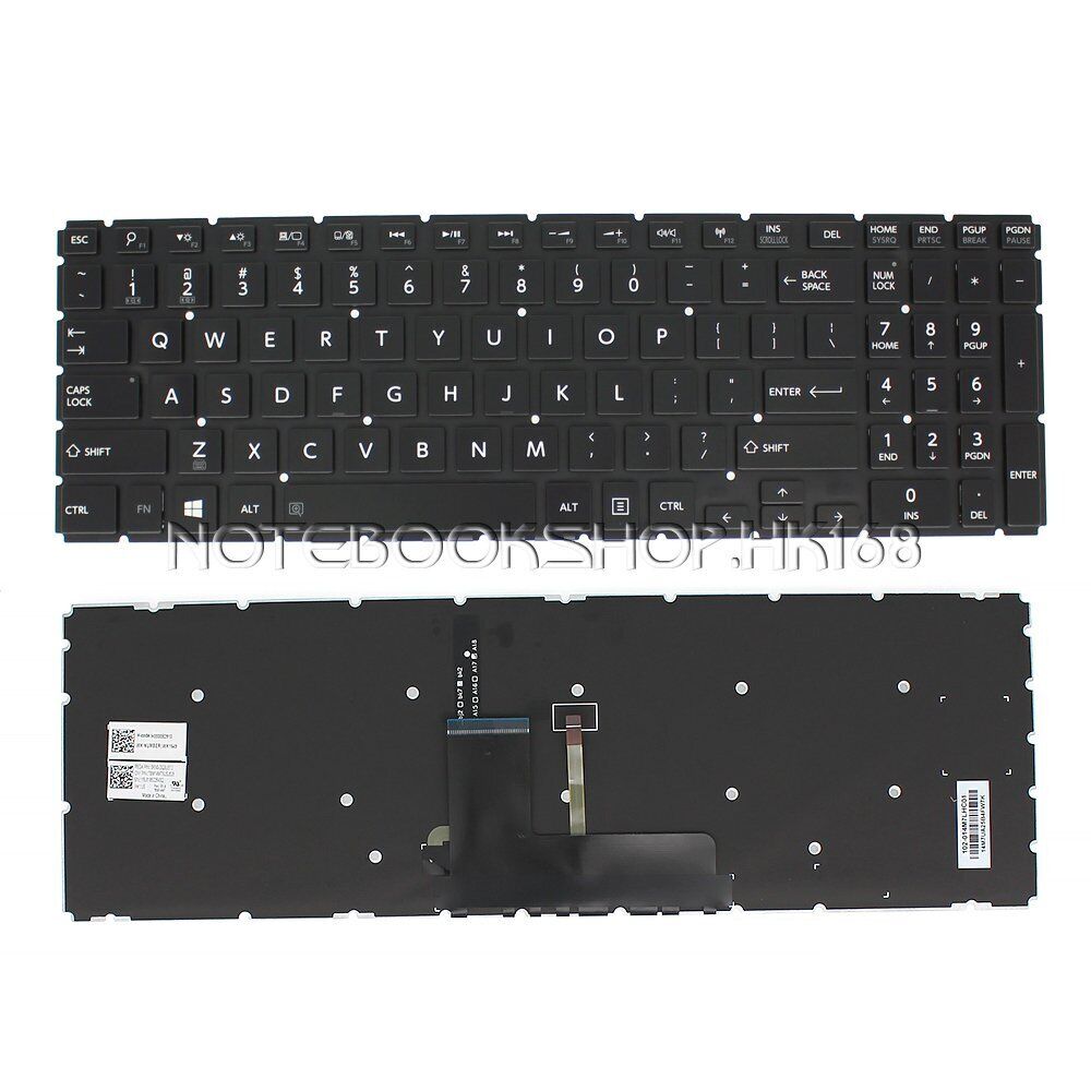 Keyboard US Backlit for Toshiba Satellite S50-B S50t-B S50D-B S50-C S50t-C Black
