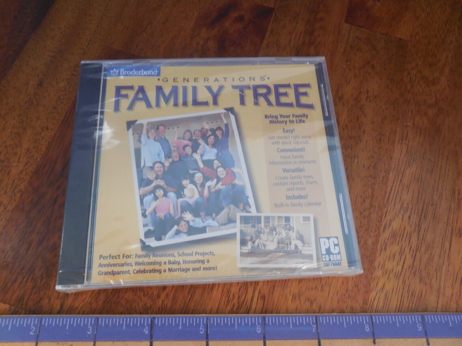 Broderbund Generations Family Tree Genealogy PC CD-ROM