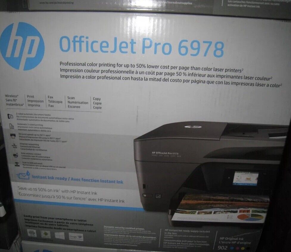 Brand New HP OfficeJet Pro 6978 Wireless All-In-One Printer