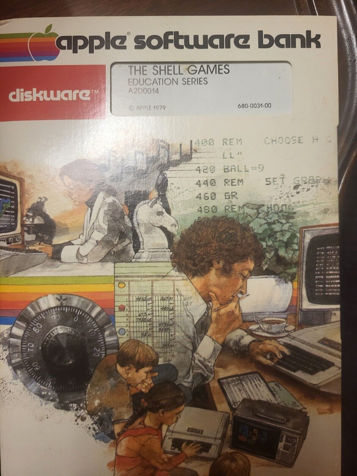 Apple II 1979 disk The Shell Games Education series A2D0014