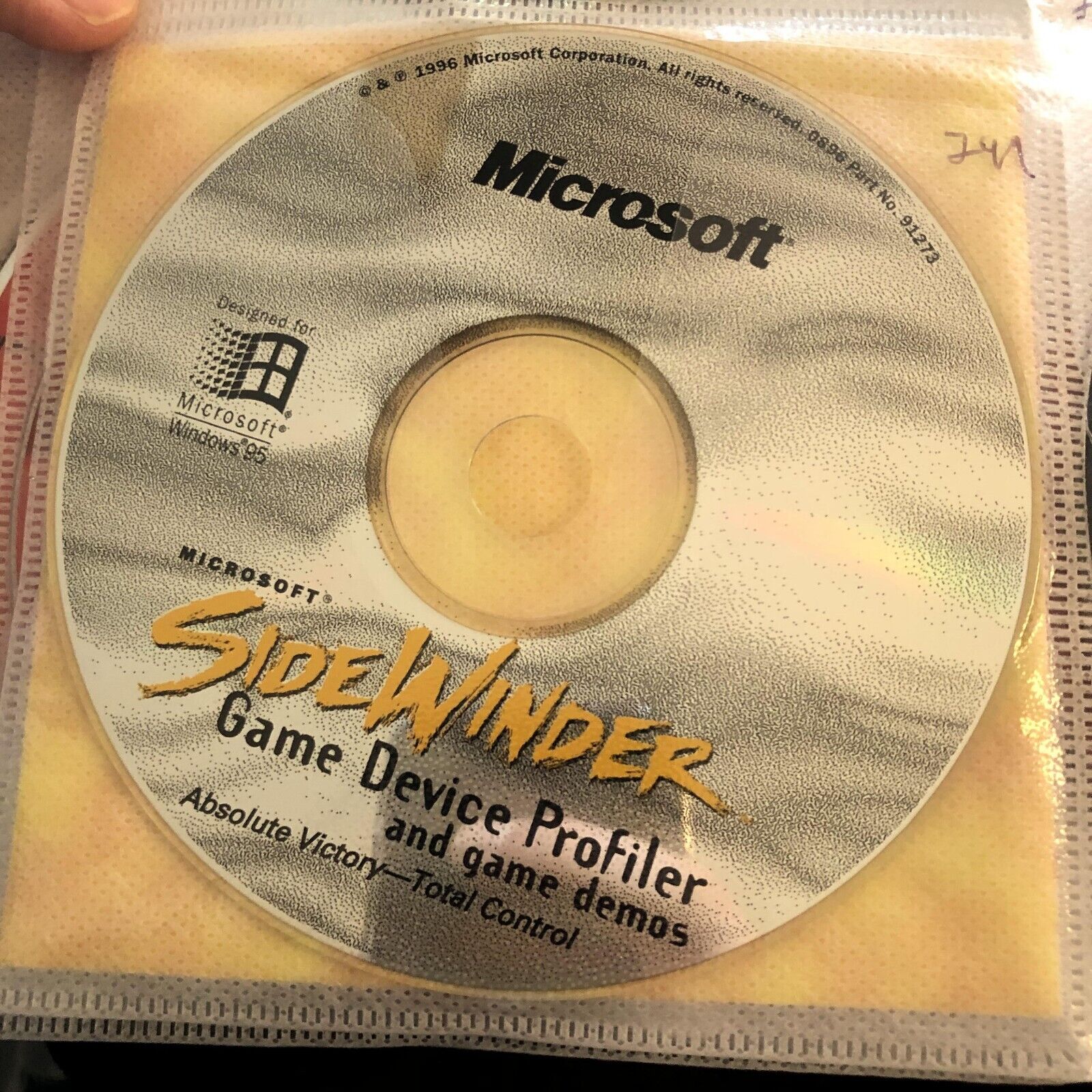 Microsoft SideWinder Gamepad Software Game Device Profiler Disc Windows