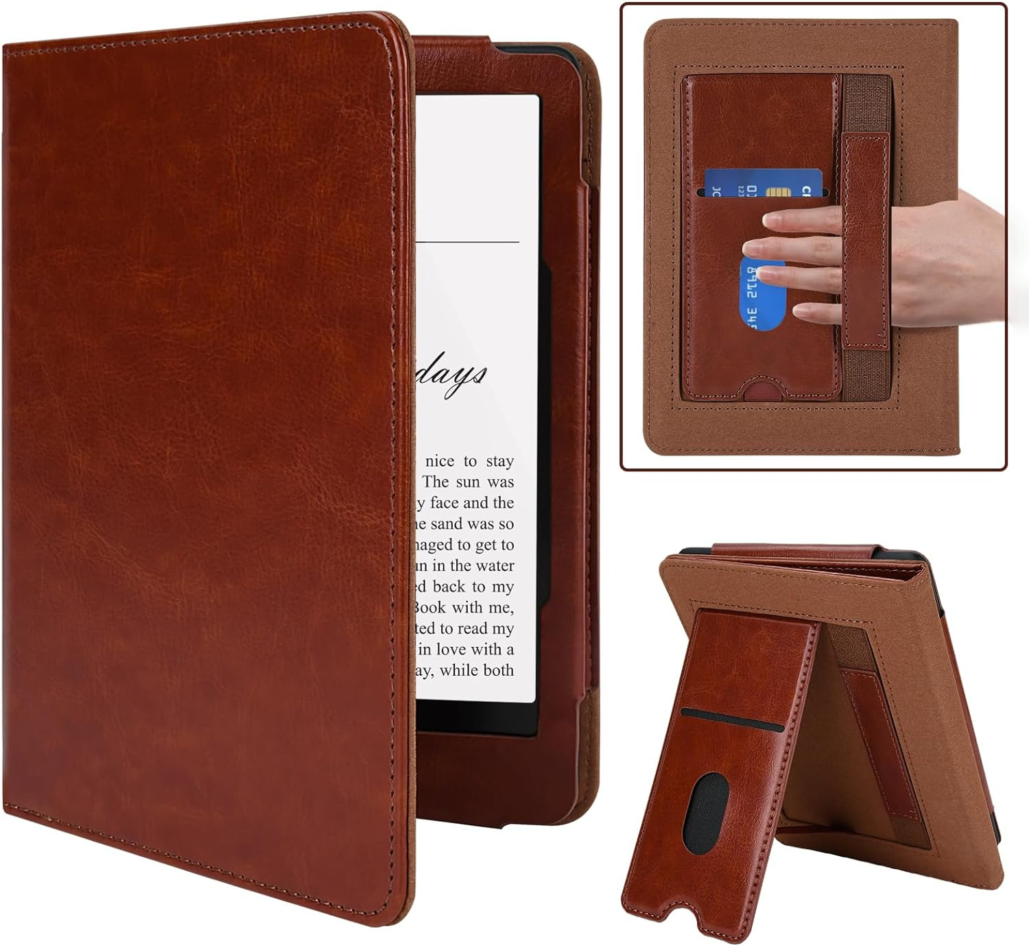 Case for Kindle Paperwhite - All New PU Leather Smart Cover with Auto Sleep W...