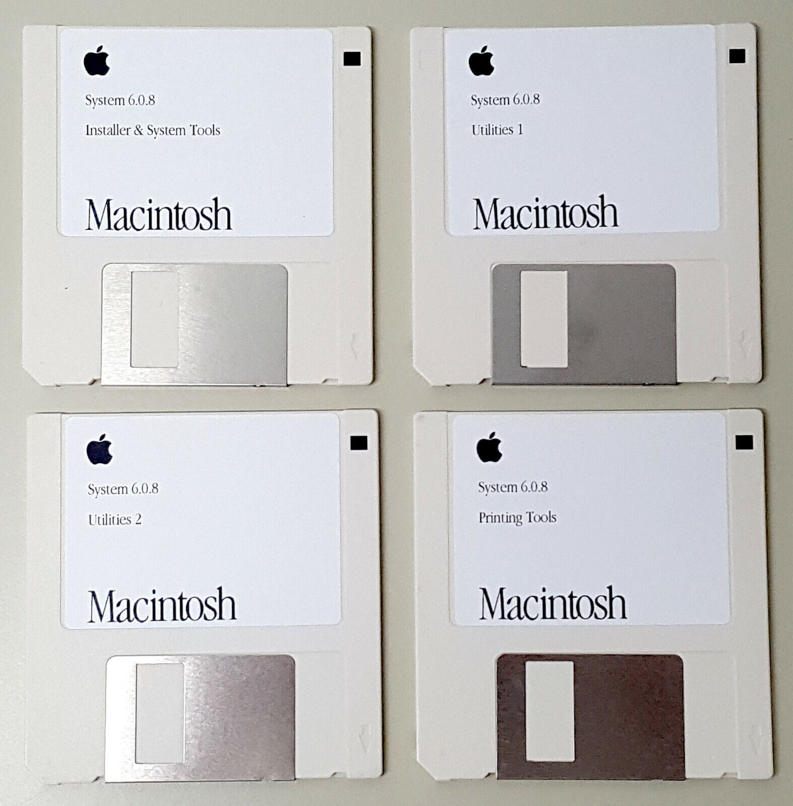 Apple Macintosh System 6.0.8 Complete Set of 800k Install Disks for Classic Macs