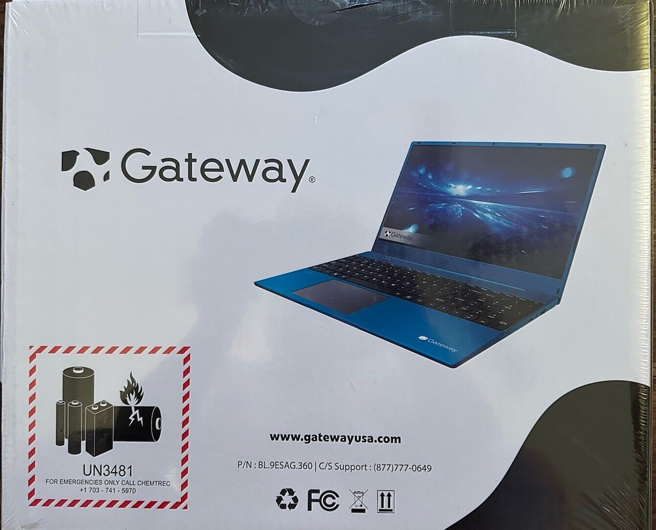 New Gateway 15.6” Ultra Slim Notebook AMD Ryzen 3 Blue 4Gb 128Gb GWTN156-12-11BL