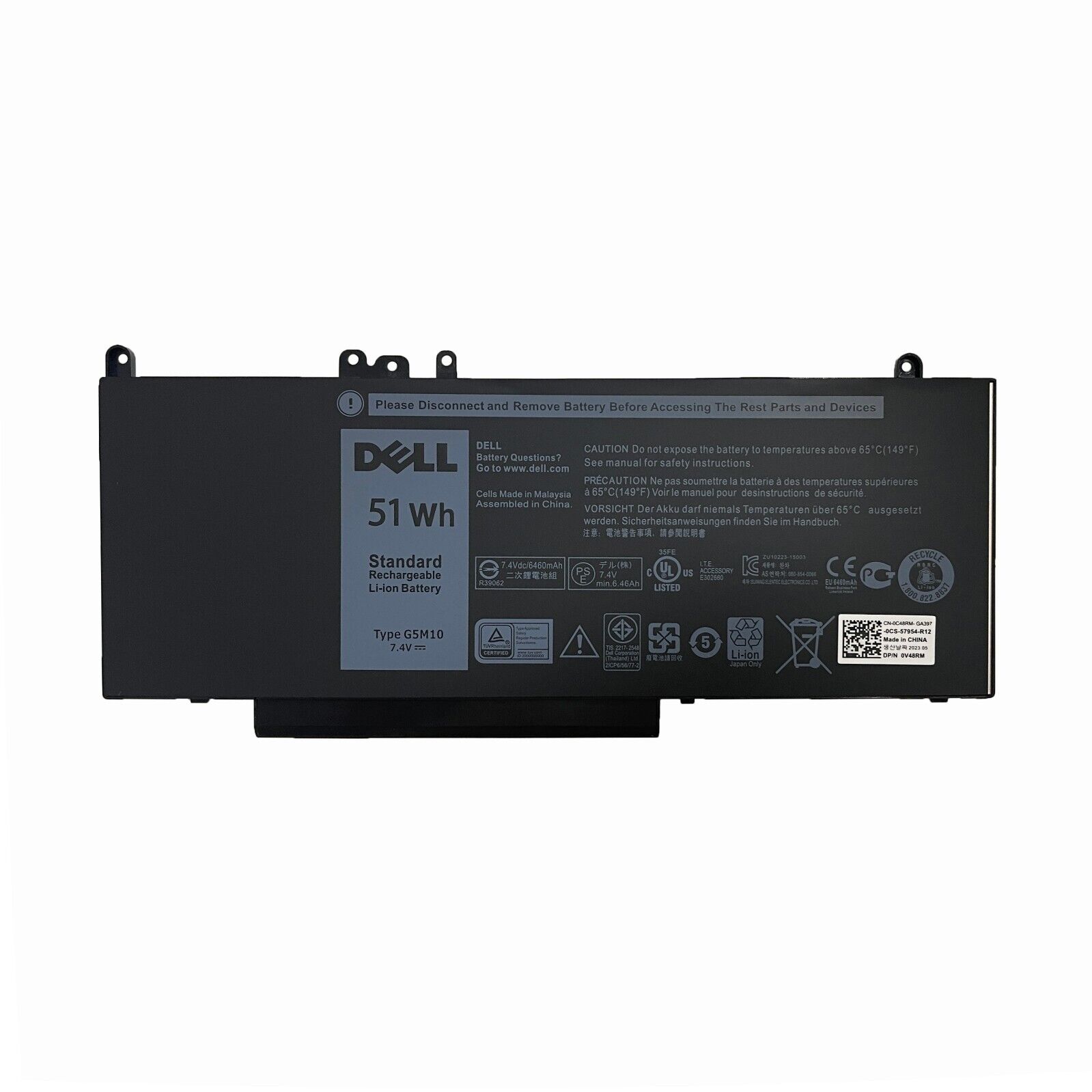 Genuine OEM 51WH G5M10 8V5GX Battery For Dell Latitude E5270 E5450 E5550 E5470