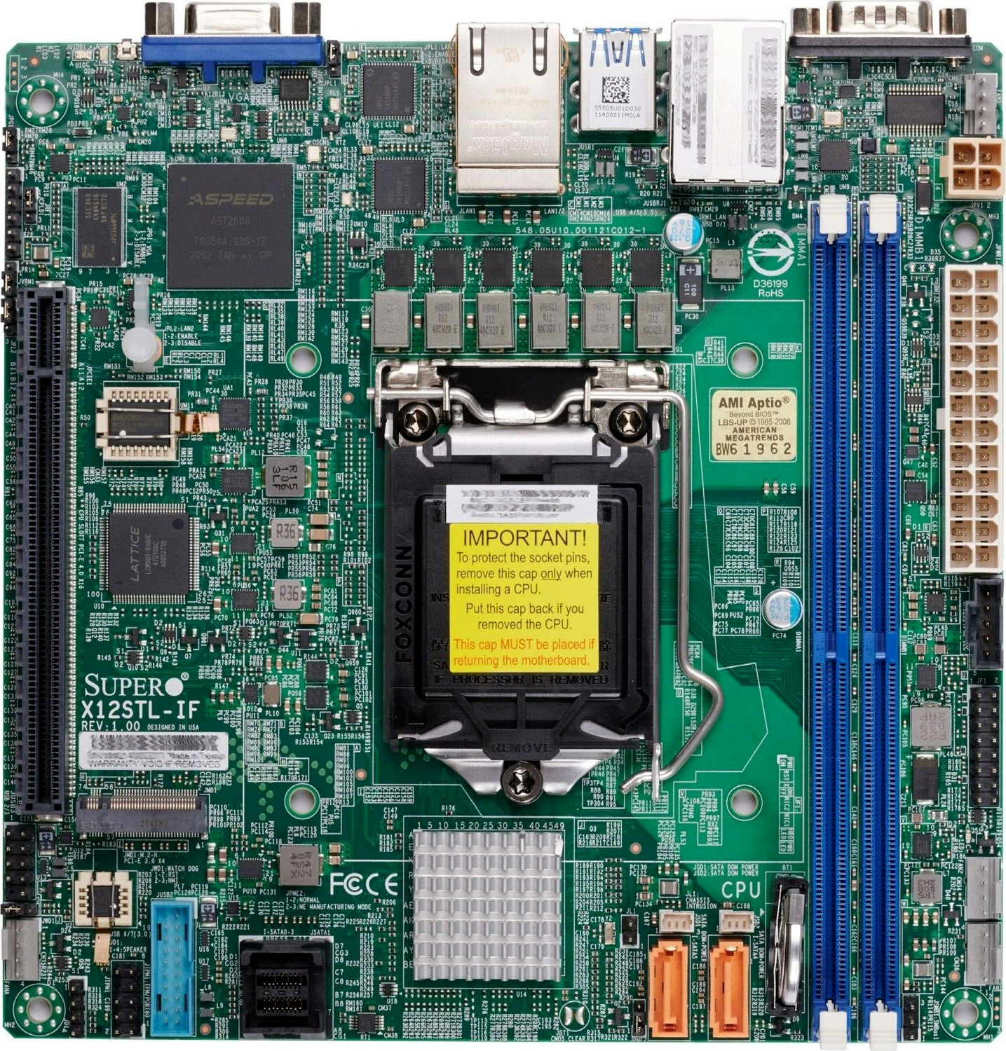SUPERMICRO Mini ITX Server / Workstation Motherboard LGA-1200 C252 MBD-X12STL-IF