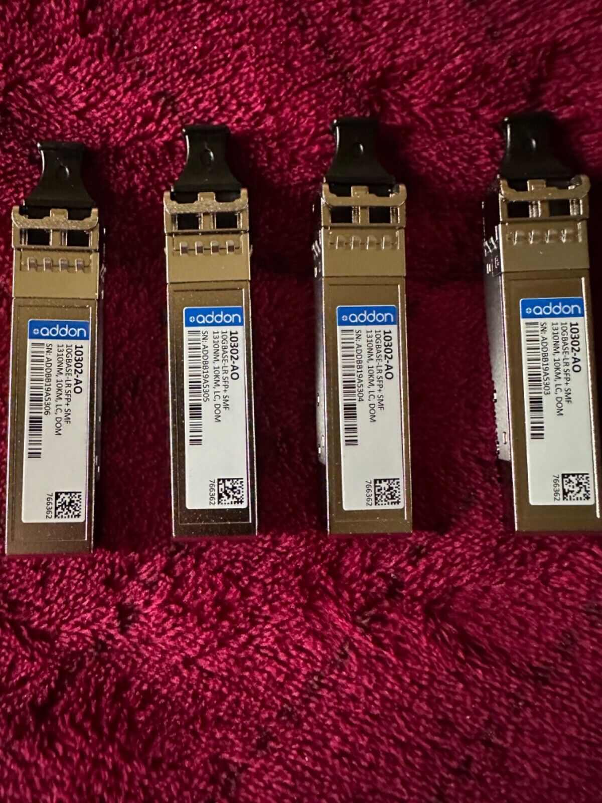 New 4 AddOn Extreme Networks 10302 Compatible 10GBase-LR SFP+ Transceiver