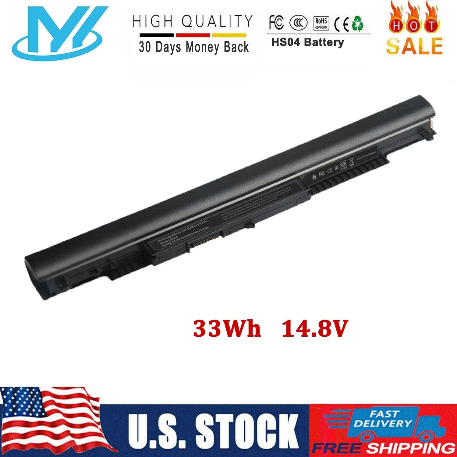 ✅HS03 HS04 Laptop Battery For HP Spare 807612-421 807957-001 807956-001