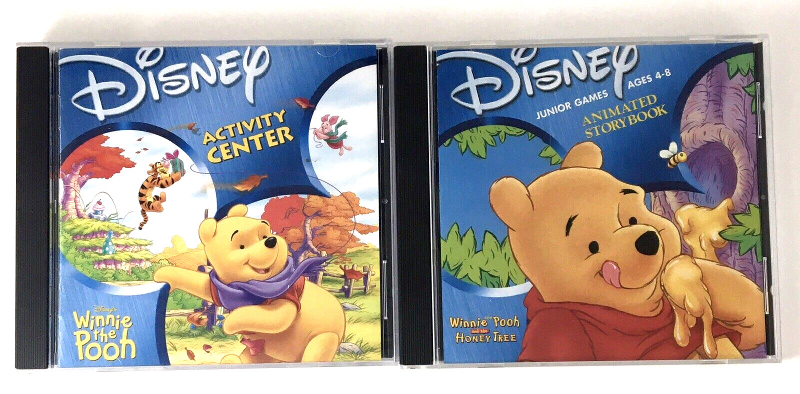 2pc Lot Disney CD-ROMs Winnie the Pooh Storybook & Activity WIN95-98/MAC Age 4-8