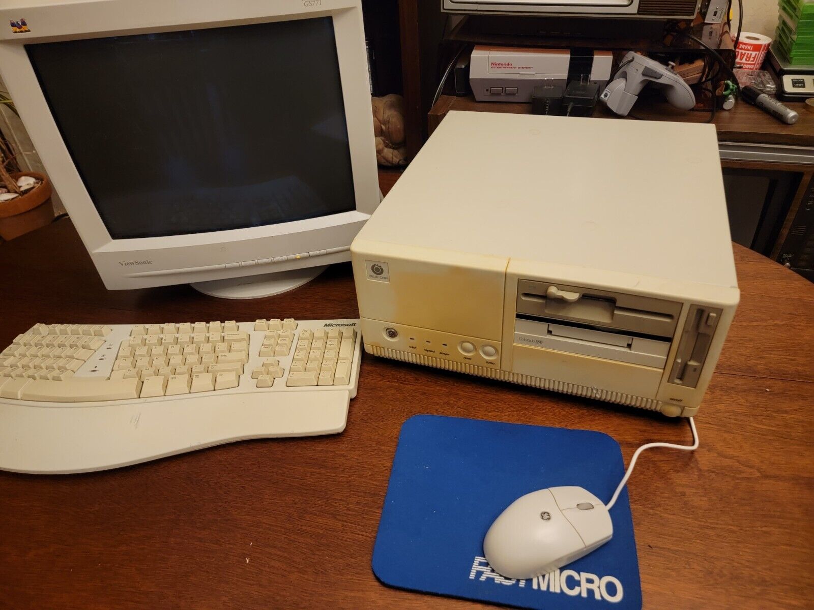 BLUE CHIP Very Rare 486 DX Desktop Computer WITH COLORADO 350 TAPE DRIVE+ CHINON