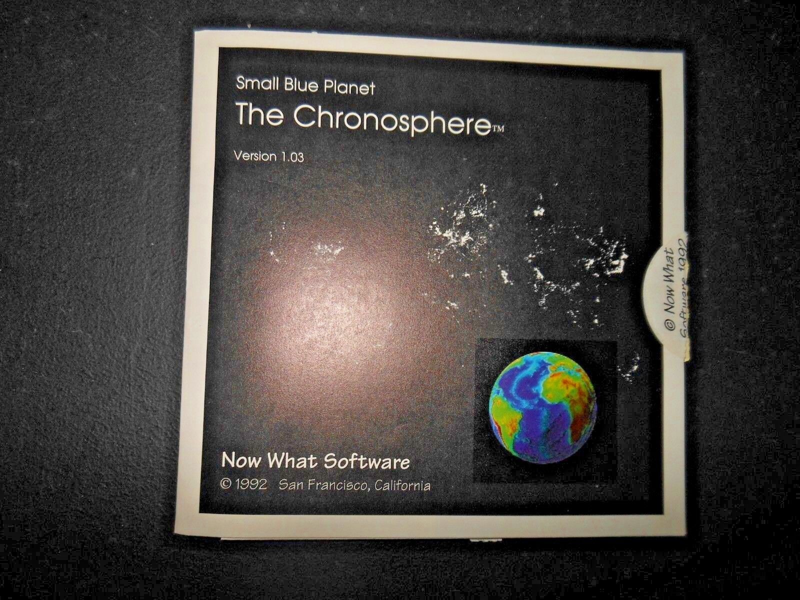 Vintage 1992 The Chronosphere Small Blue Planet Apple Mac Software Now What SF