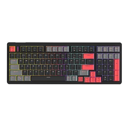 FE98 Pro 90% Wireless Mechanical Keyboard, RGB Hot Swappable 98Keys BlackRed