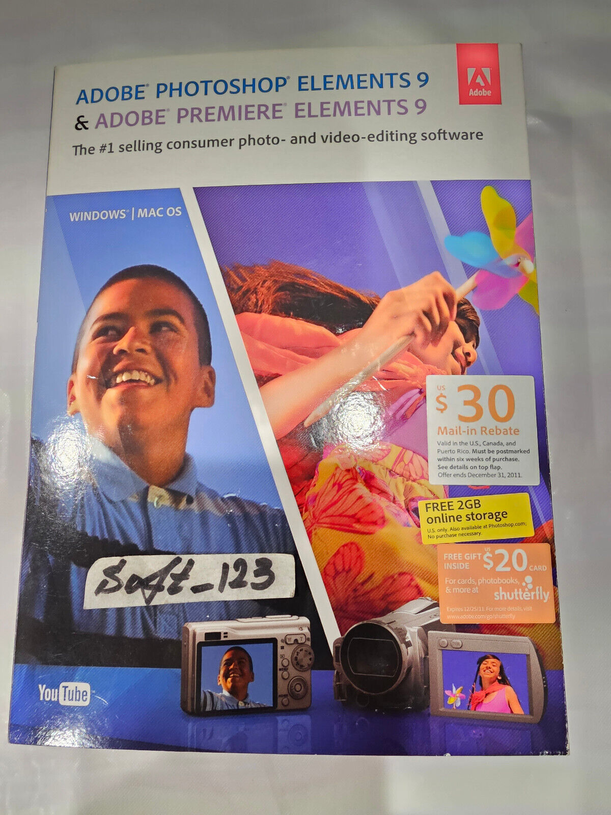 Adobe Photoshop Elements 9 & Adobe Premiere Elements 9 For Windows & MAC=SEALED=