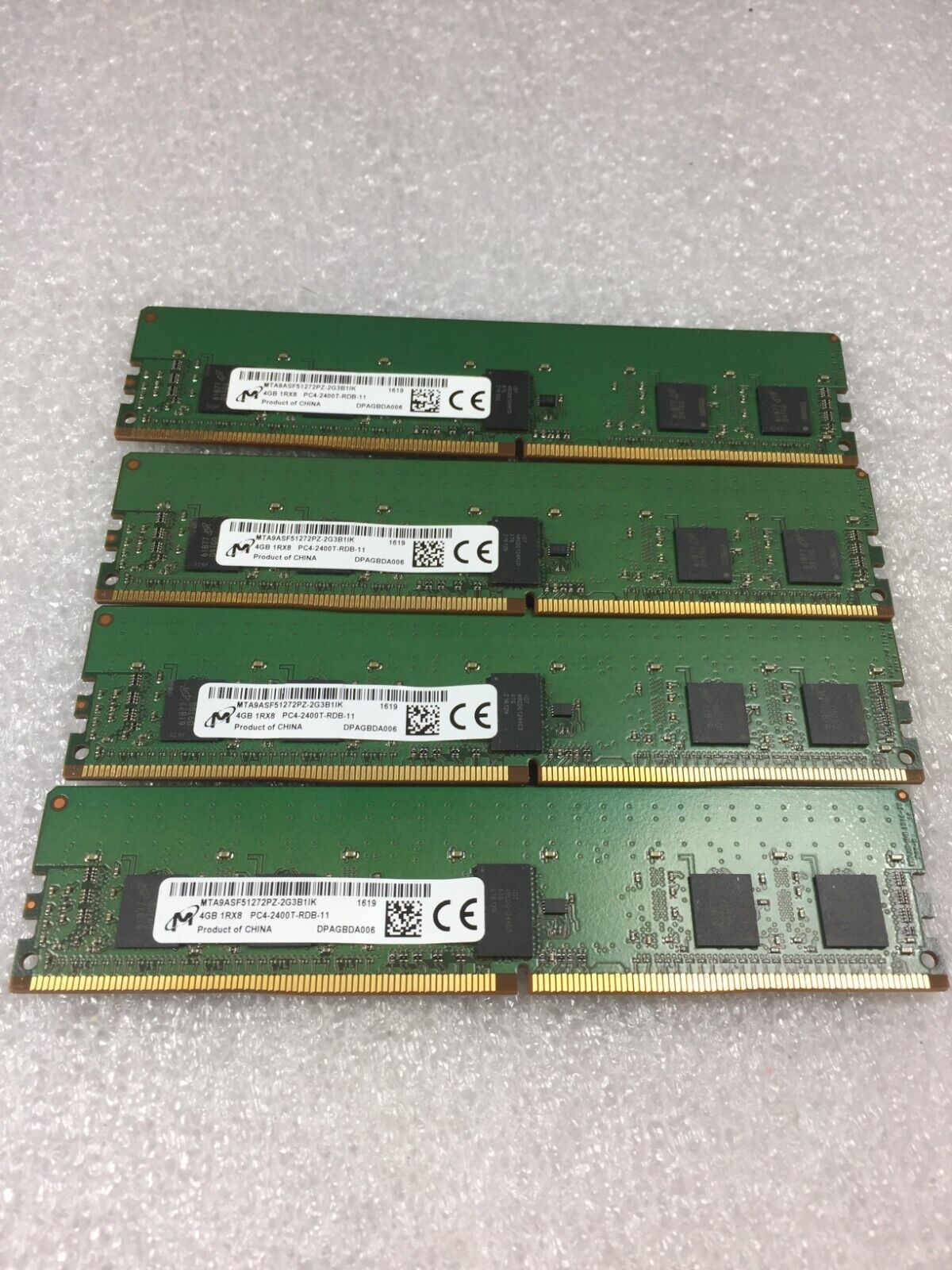 16GB (4x 4GB) Micron PC4-2400T Server ECC Registered RAM MTA9ASF51272PZ-2G3B1IK