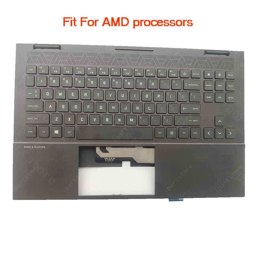 New For HP Omen 15-EN 15-EN0013DX Palmrest Cover Backlit Keyboard M00666-001