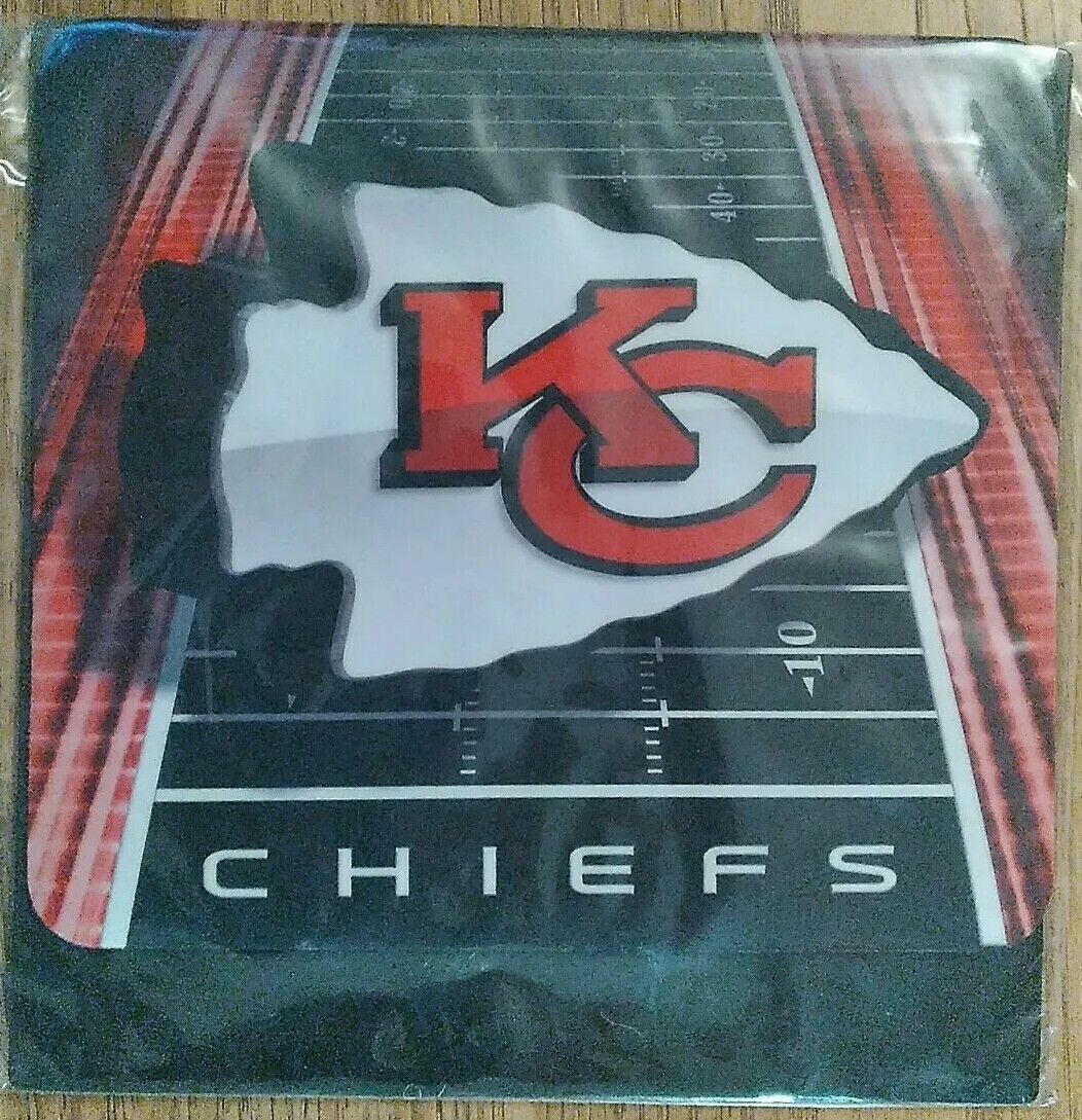 KANSAS CITY CHIEFS MOUSE PAD 1/8 IN. SPORTS FOOTBALL MOUSEPAD FIELD END ZONE