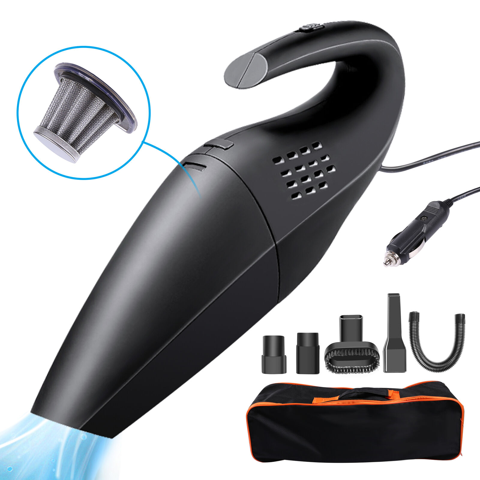 5000Pa Portable Handheld Vacuum Cleaner Dry Wet Strong Suction For Car Home 120W