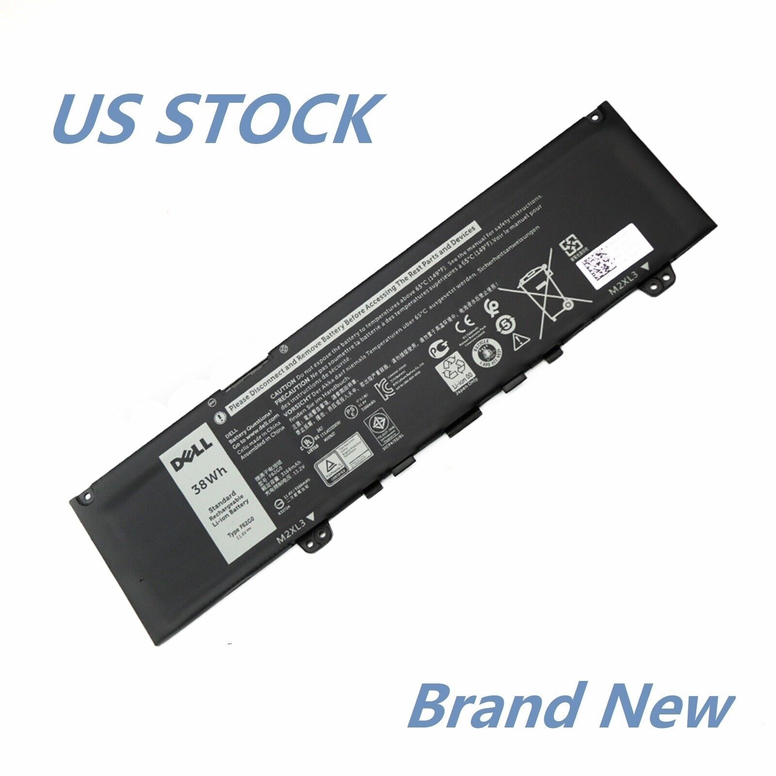 Genuine OEM F62G0 39DY5 Battery for Inspiron 13 7000 i7373 7373 7386 7380 RPJC3