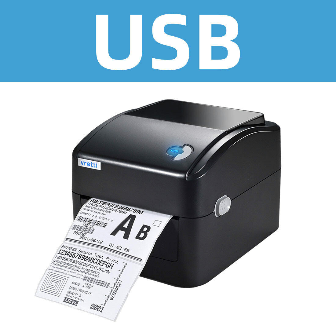 Vretti Thermal Label Printer WiFi/Bluetooth/USB 4x6 shipping Label for USPS UPS