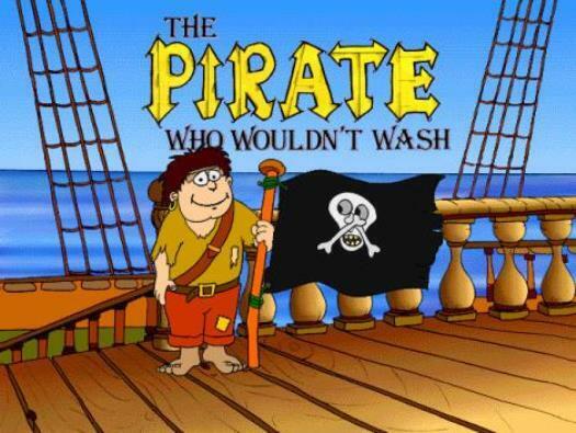 The Pirate Who Wouldn\'t Wash PC CD learn how to clean up soap cleaning bath game