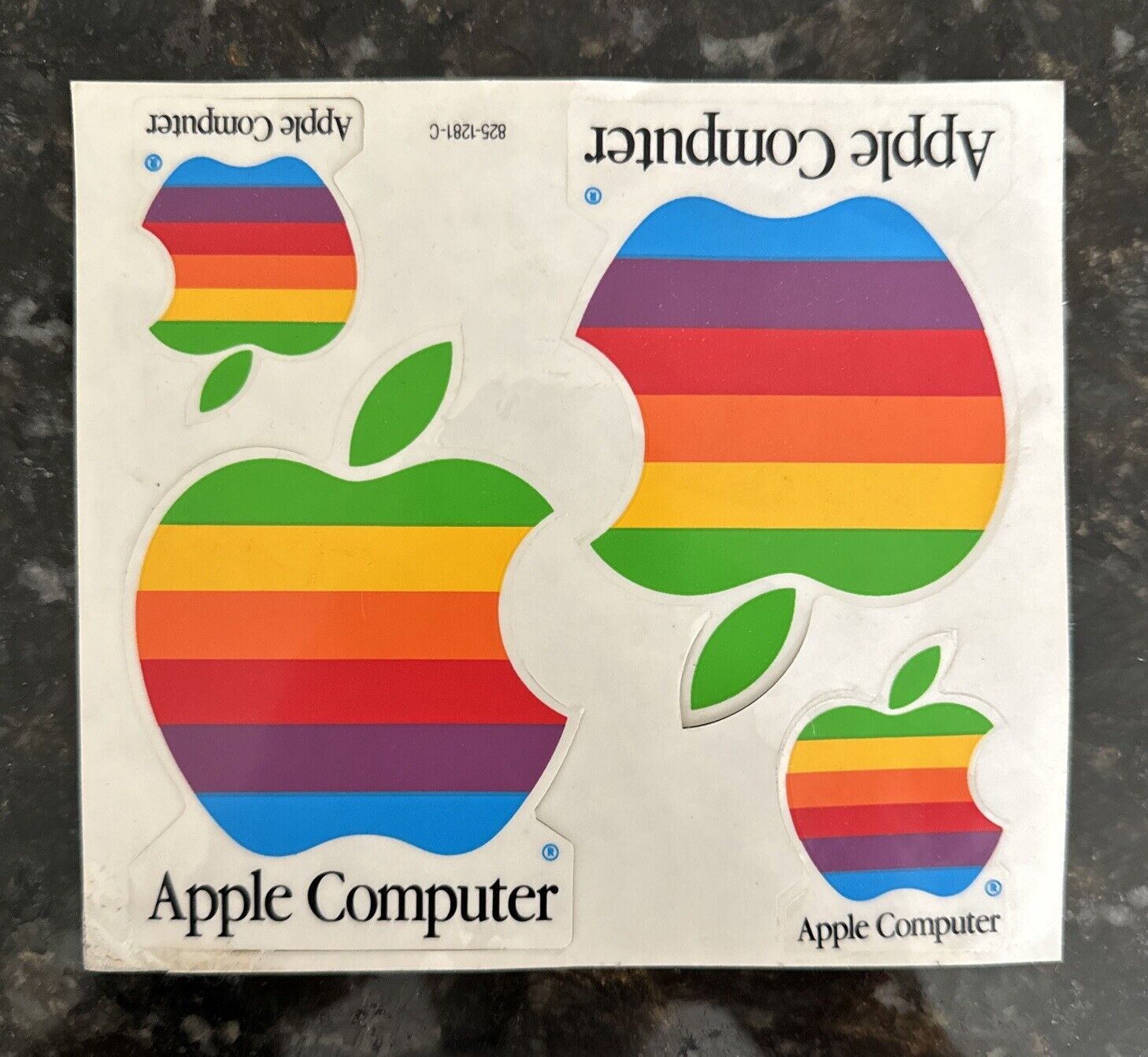 Vintage Apple Computers rainbow sticker sheet