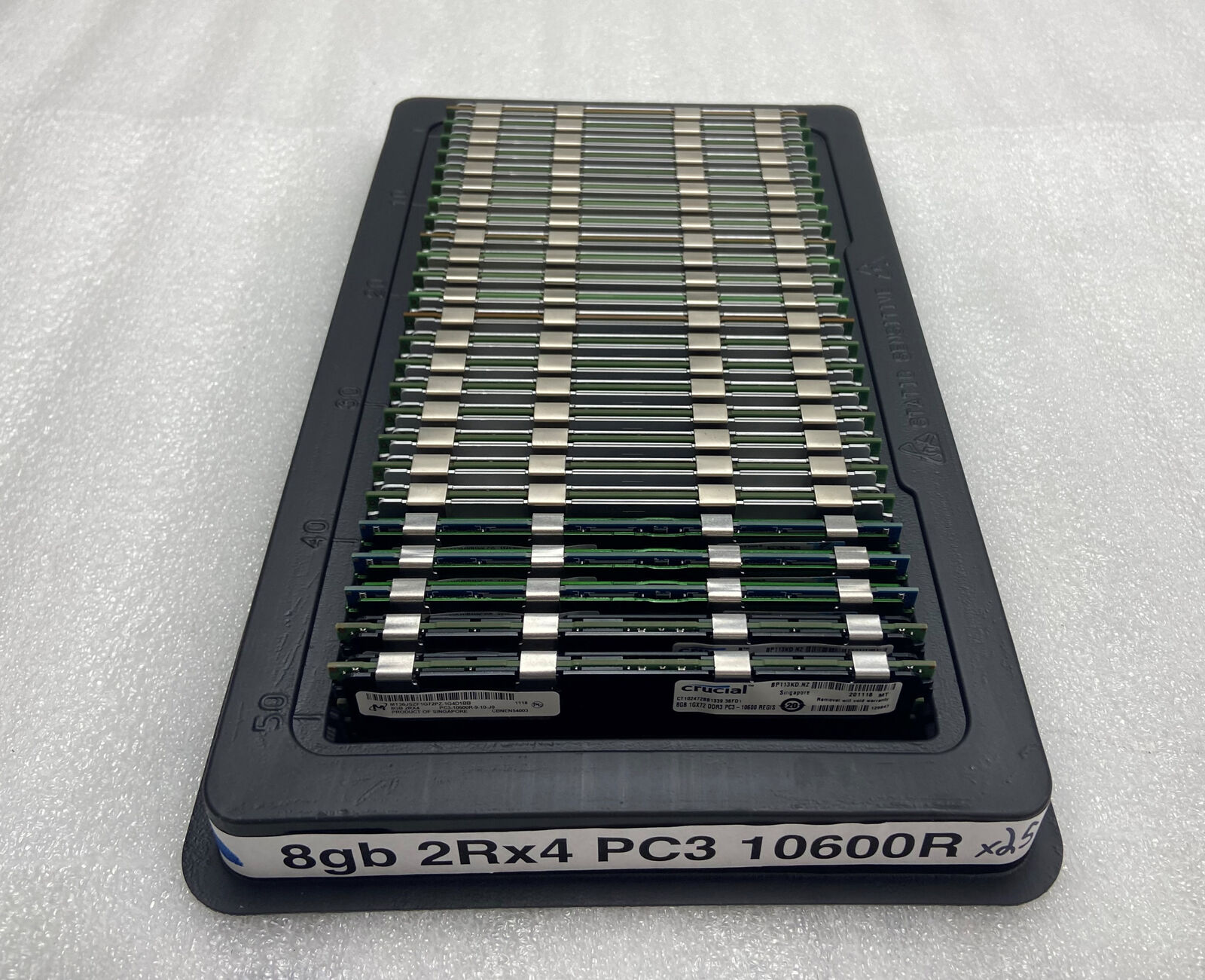Lot of 25 RAM DIMM Server Memory W HEATGUARDS 8GB 2Rx4 PC3-10600R Registered ECC