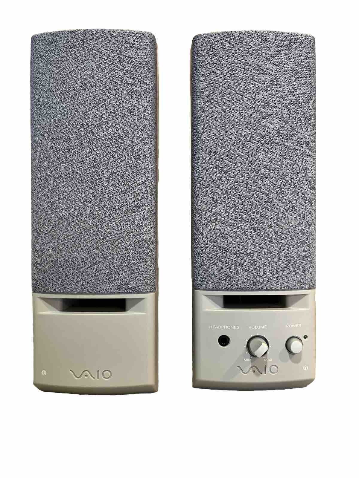 New SONY VAIO DESKTOP SPEAKERS / TESTED / WORKING / HEAR VIDEO / HIGH QUALITY