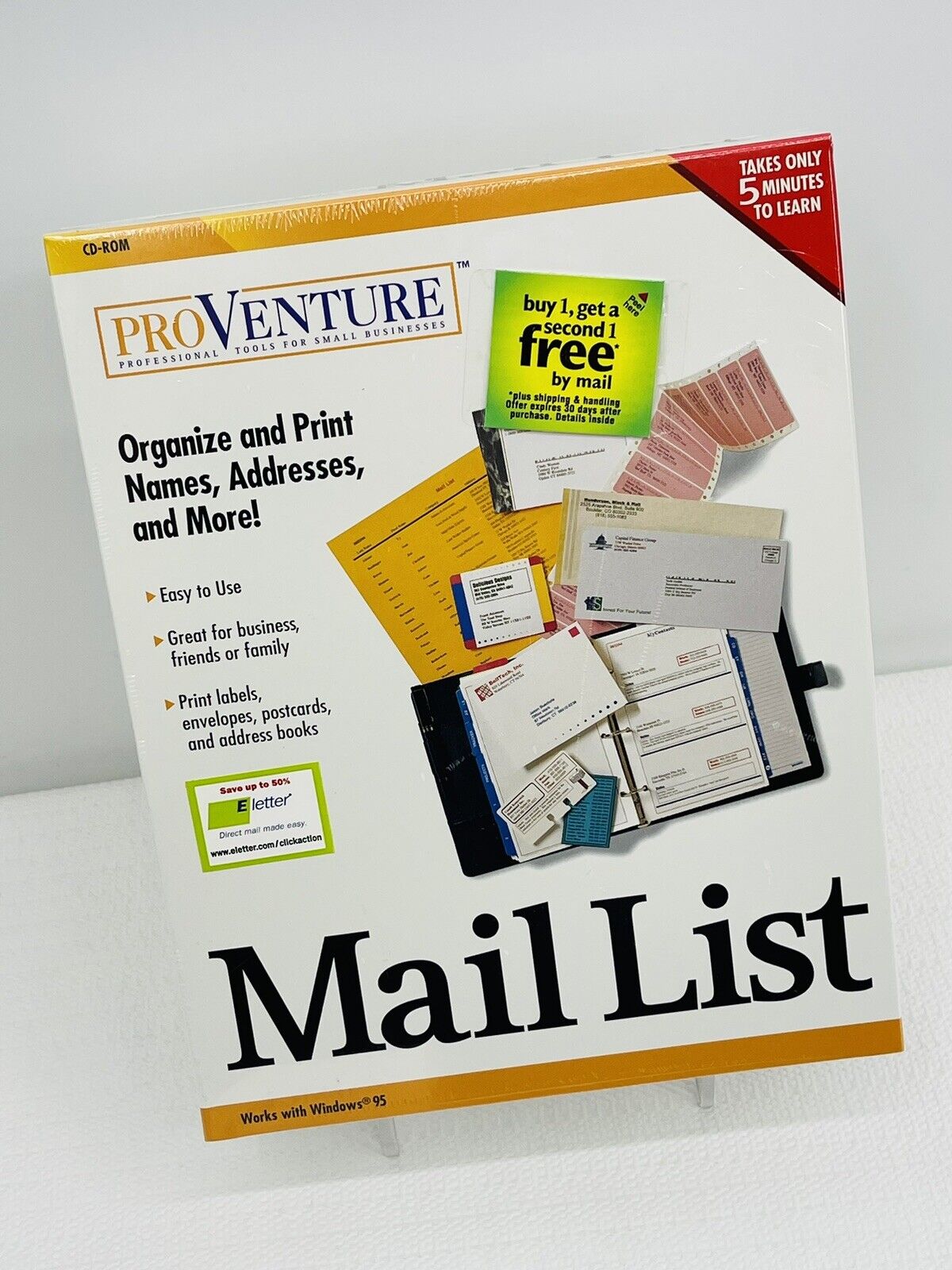 Pro Venture Mail List CD-ROM Windows 95 NIB 1998