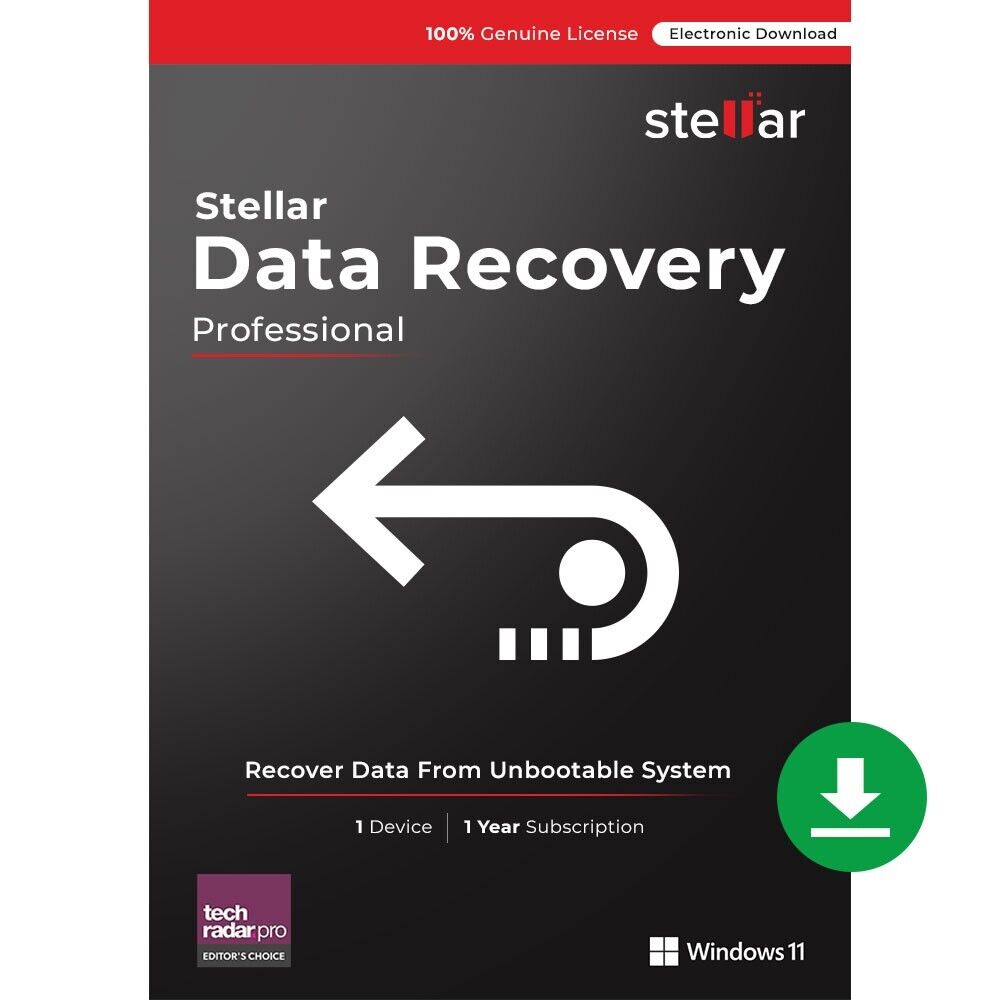 Stellar Data Recovery Professional for Windows | Email Delivery | Download