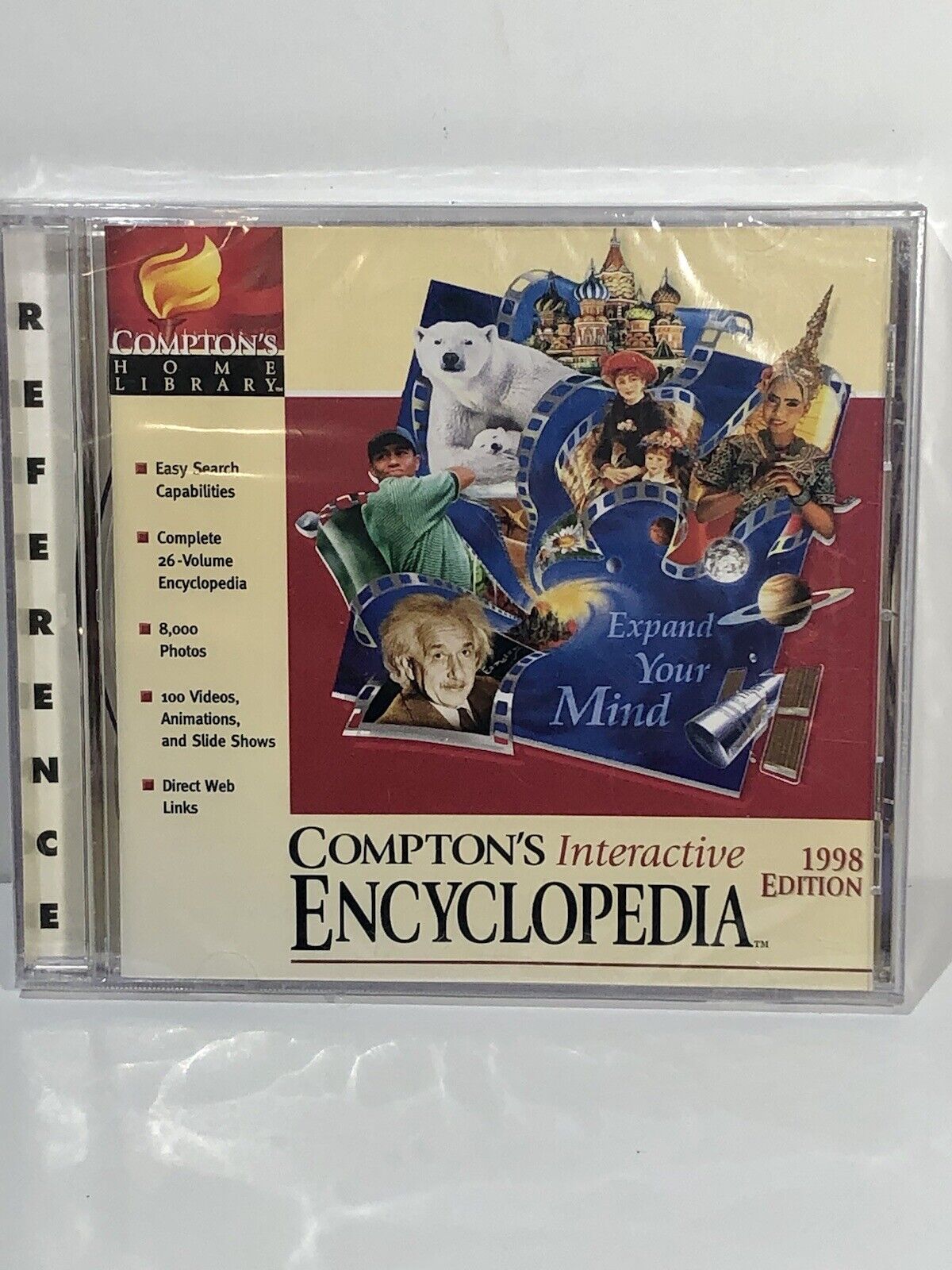 Vintage 1998 Compton's Home Library Interactive Encyclopedia CD-ROM TLC Sealed