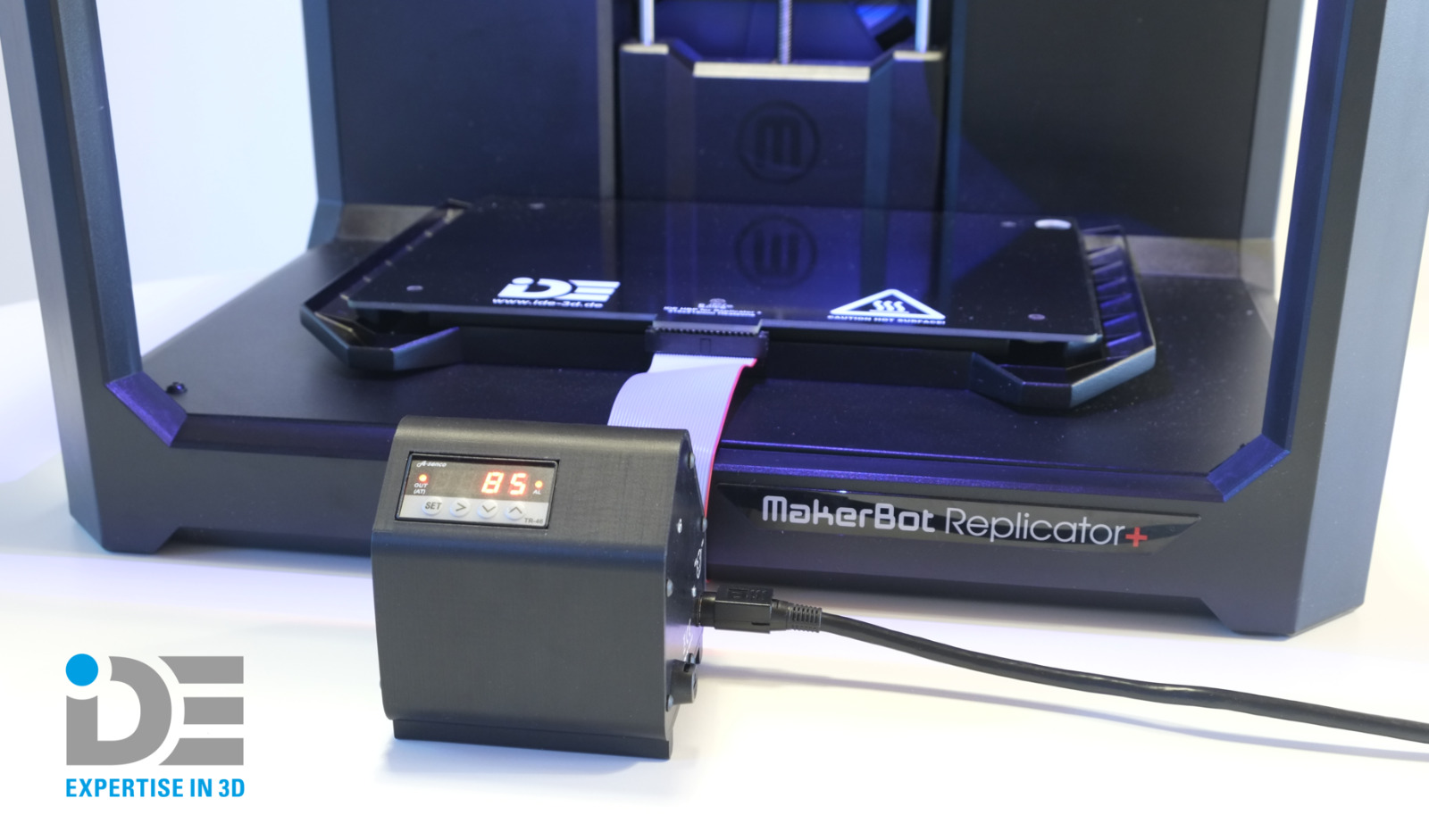 IDE HBP system for the MakerBot Replicator+ heated build platform