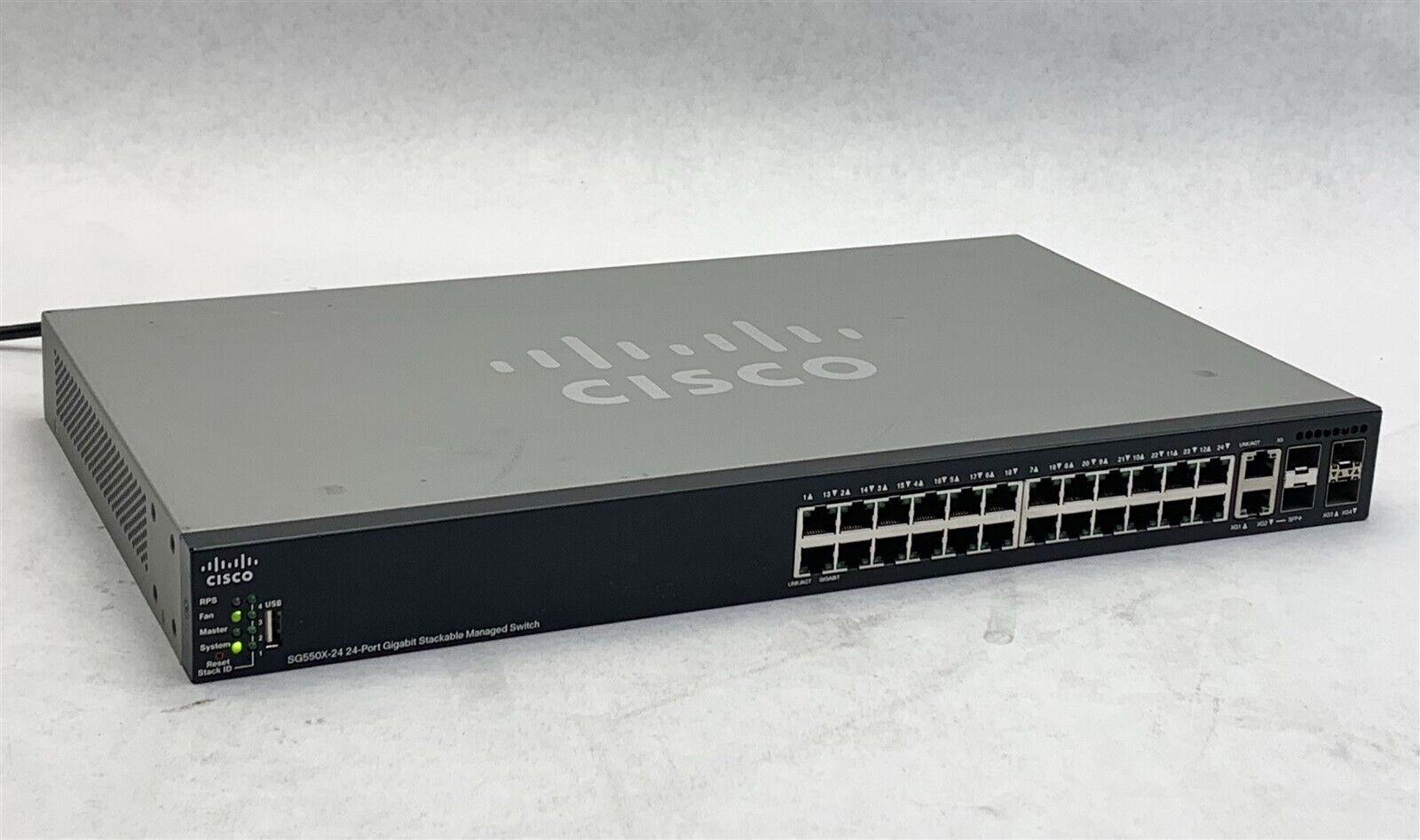 Cisco SG550X-24-K9 V01 24-Port Gigabit Stackable Managed Network Switch