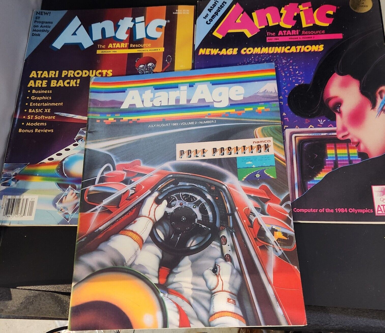 Lot Of 3 Vintage Atari Gaming Magazines 2 Antic & 1 Atari Age All From The 1980s
