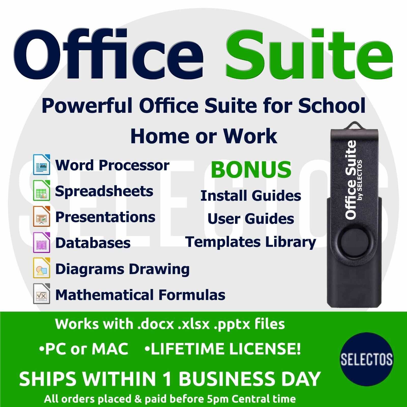 Office Suite Newest 2024 Libre Programs for School Home or Work +Dark Mode +More