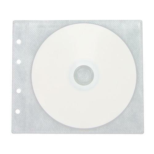 100 Non Woven White Refill CD/DVD Double-sided Sleeve Holds 2 Discs