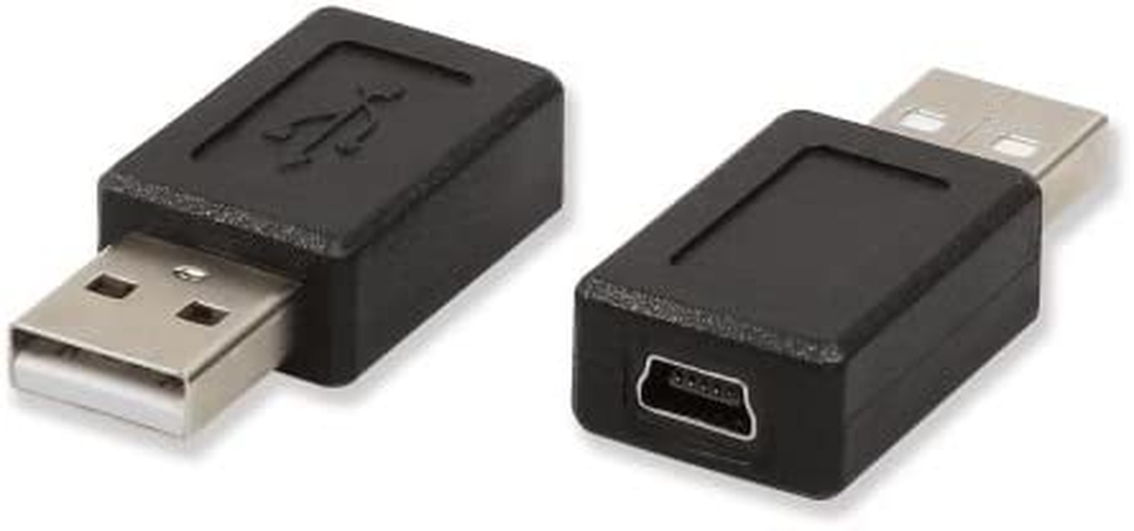 2 Pack USB 2.0 a Male to USB B Mini 5 Pin Female Adapter Converter