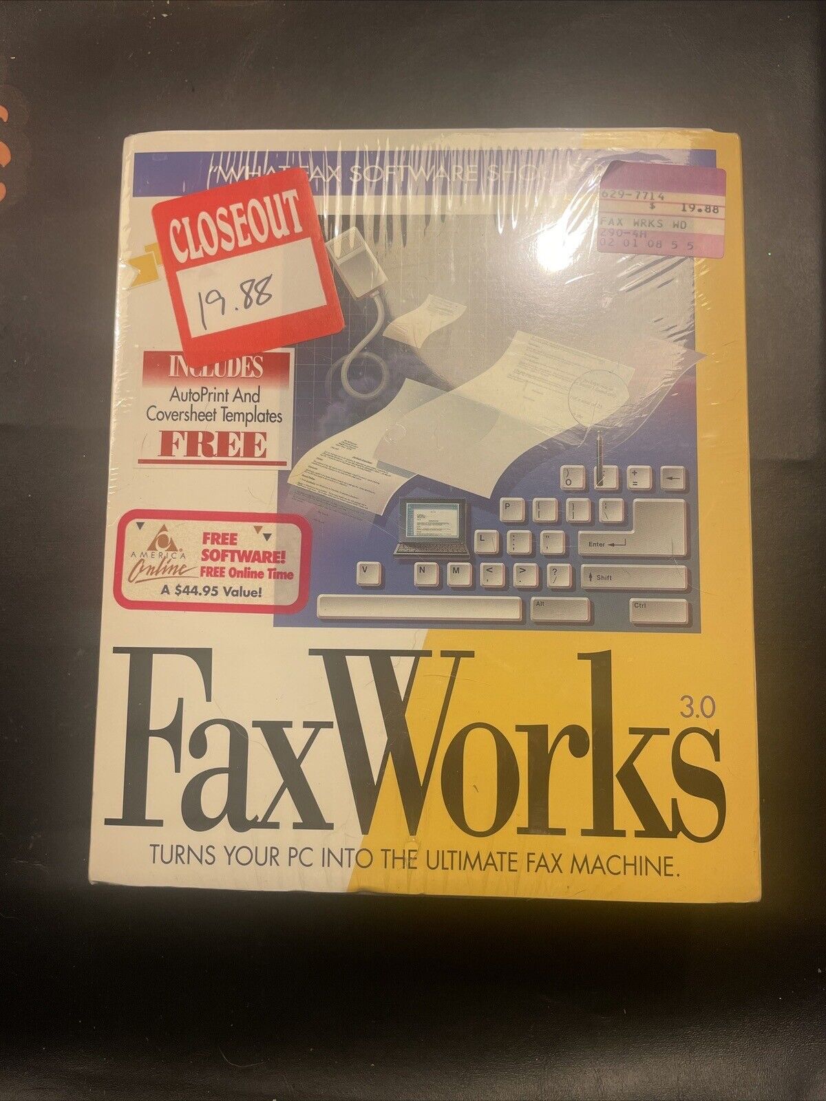 Rare Vintage Computer Fax Works PC Software America Online Sealed