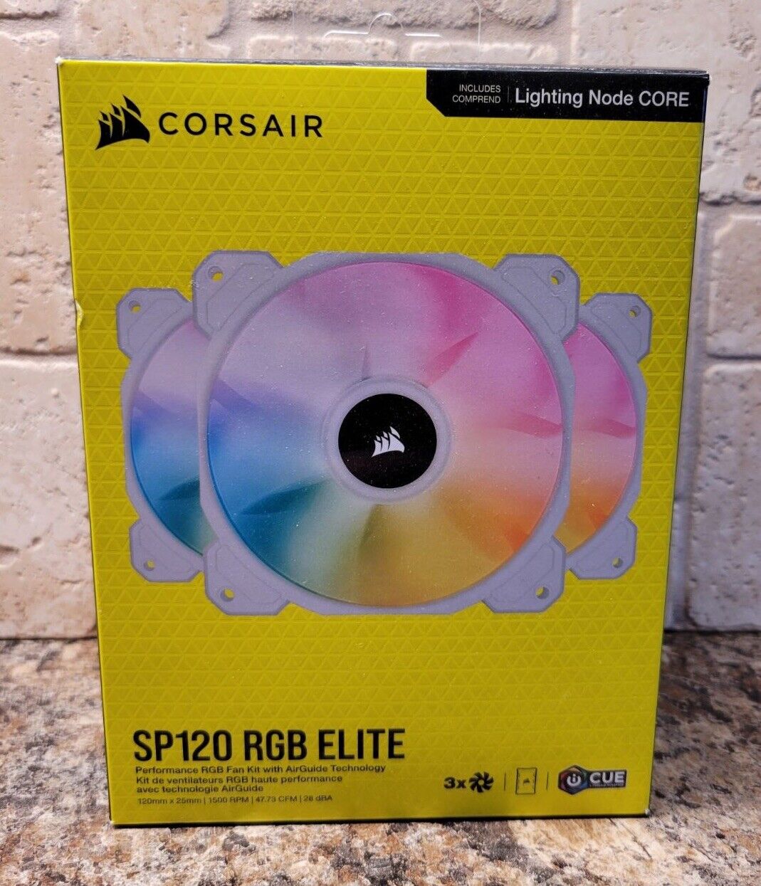 Corsair SP120 RGB Elite Triple Fan Pack & Lighting Node Black NEW