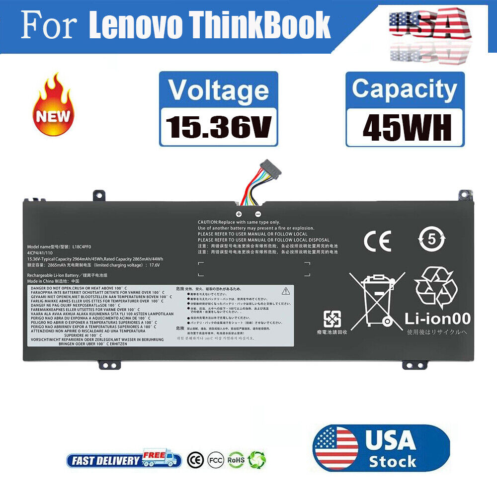 L18C4PF0 L18M4PF0 L18D4PF0 Battery For Lenovo ThinkBook 13s-IWL 13s-IML 14s-IWL